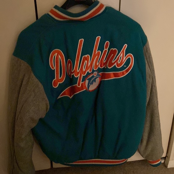 Vintage Miami Dolphins wool coat - Picture 2 of 2